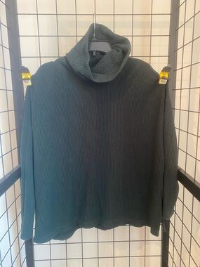 Old Navy Dark Green Ribbed Cowl Neck Sweater
